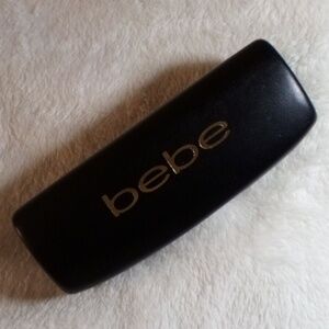 BEBE EYE SUNGLASSES BLACK & GOLD CASE